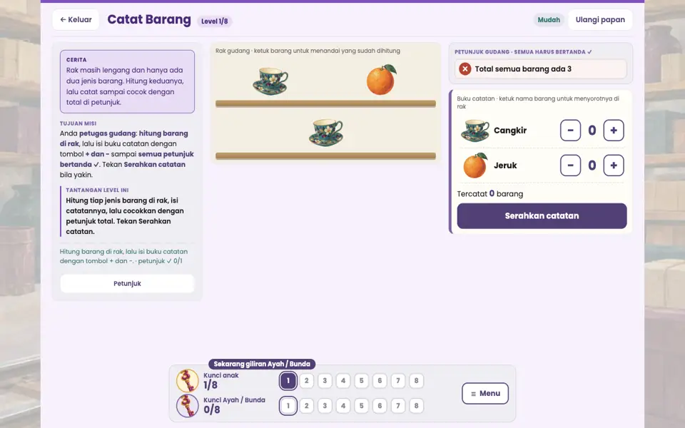 Screenshot ortu level 1