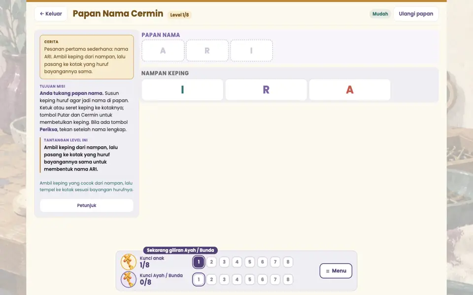 Screenshot ortu level 1