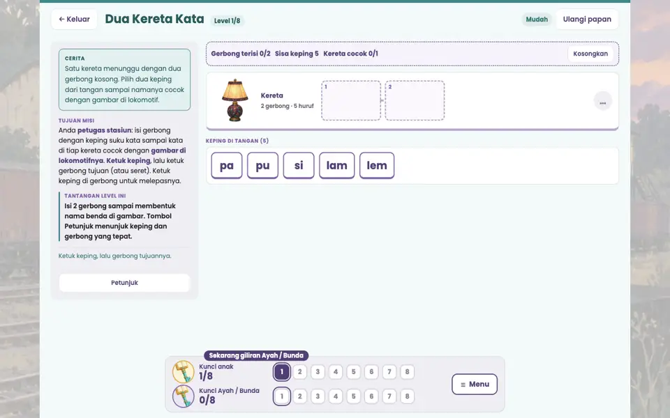 Screenshot ortu level 1