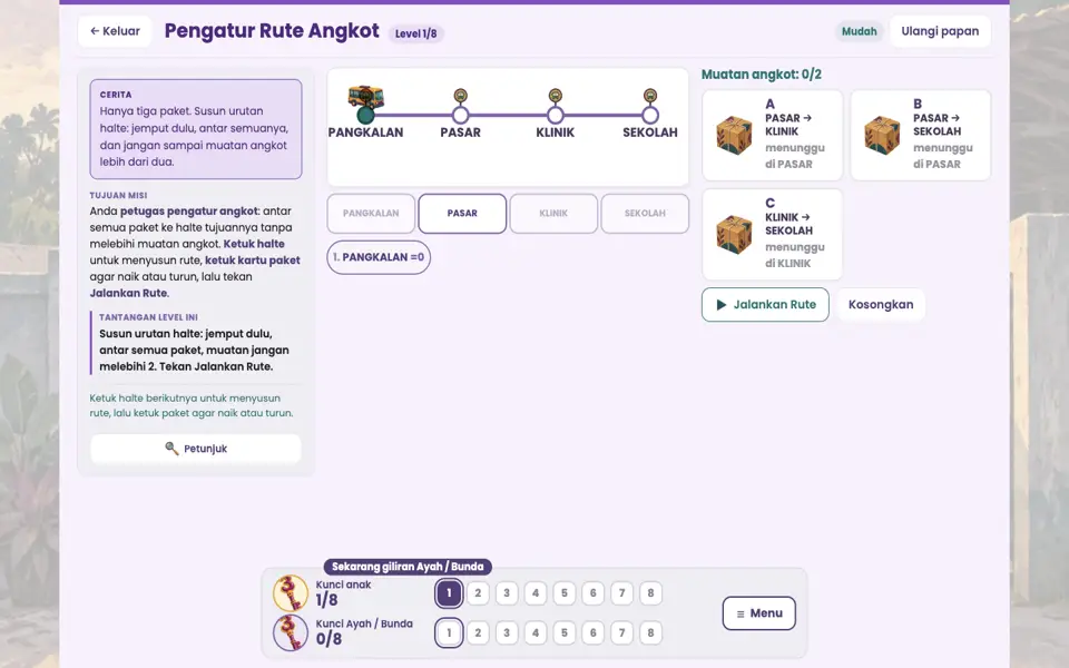 Screenshot ortu level 1