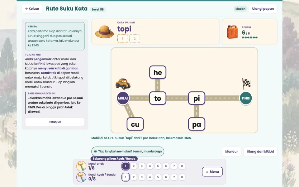 Screenshot ortu level 1