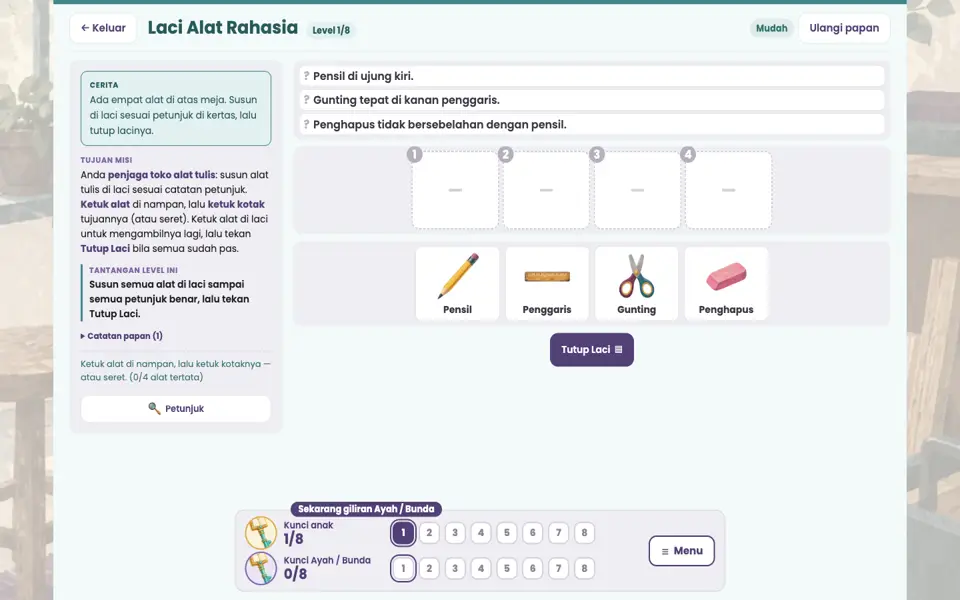 Screenshot ortu level 1