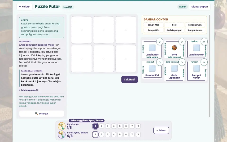 Screenshot ortu level 1