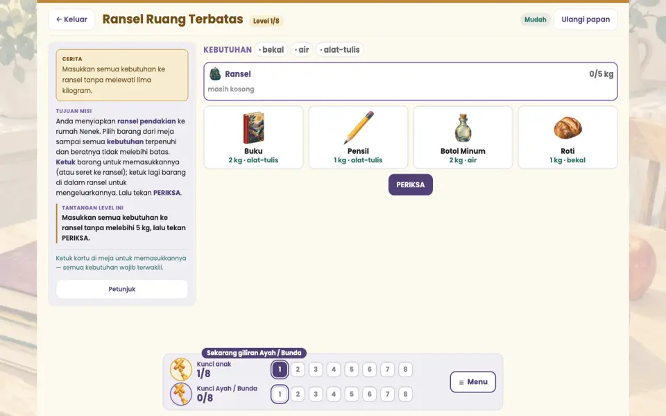 Screenshot ortu level 1