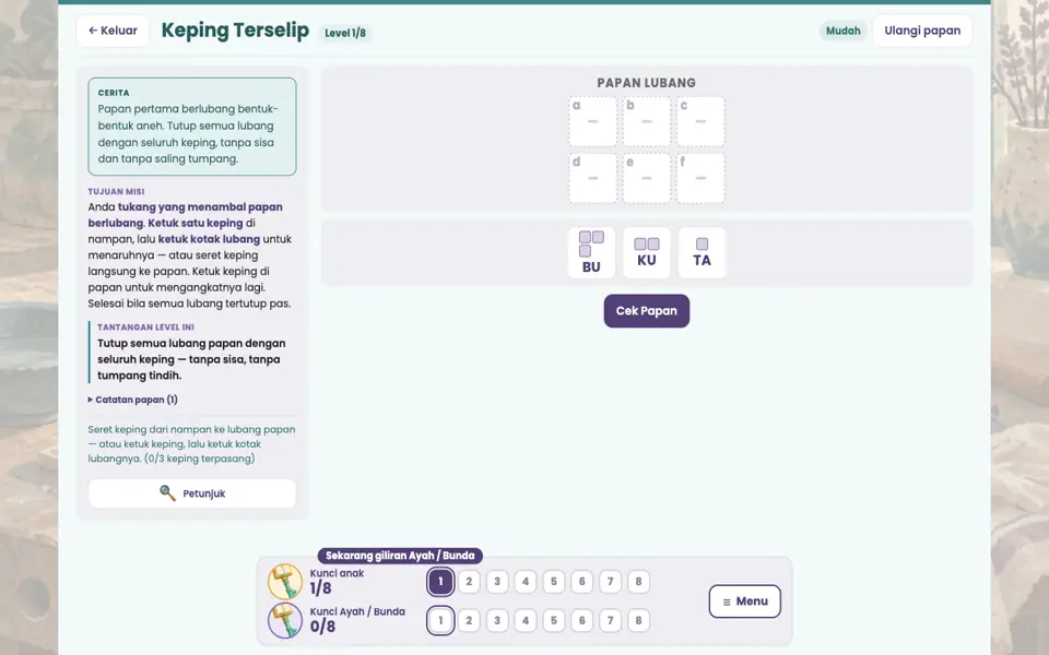 Screenshot ortu level 1