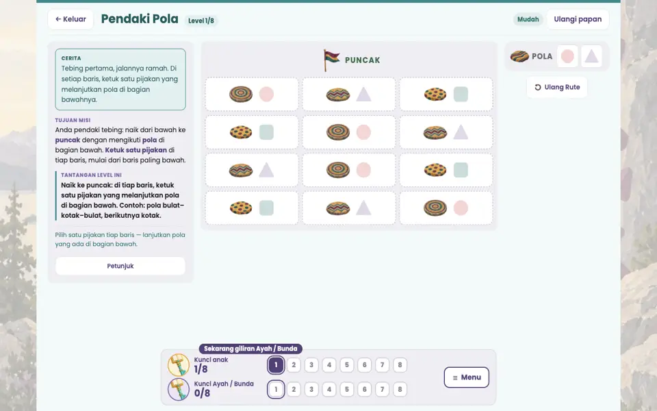Screenshot ortu level 1