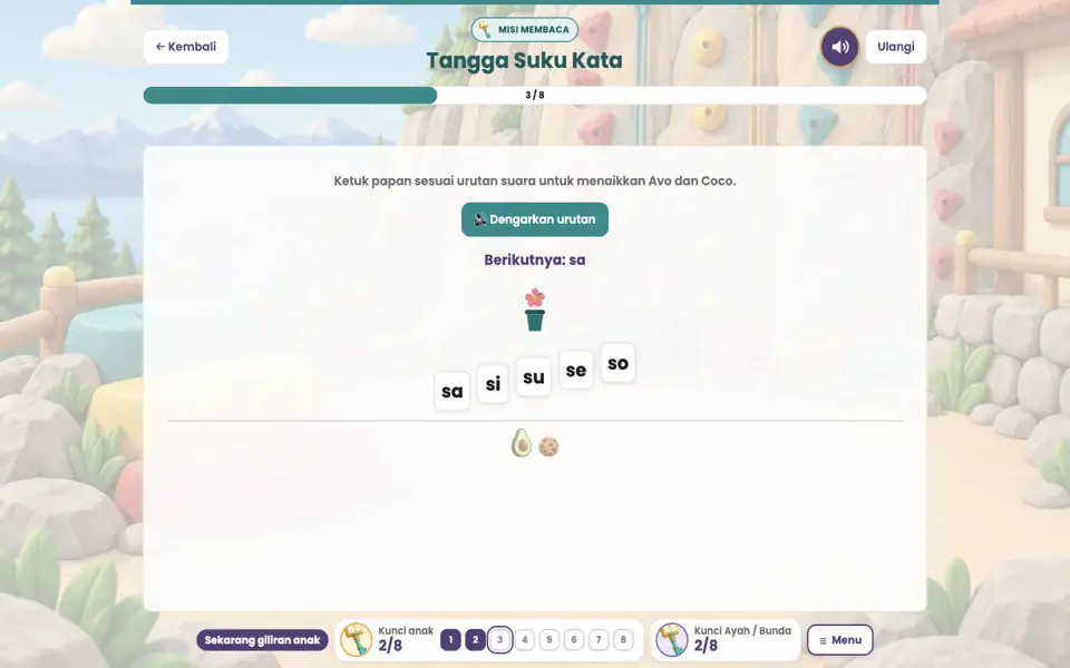 Screenshot anak level 3