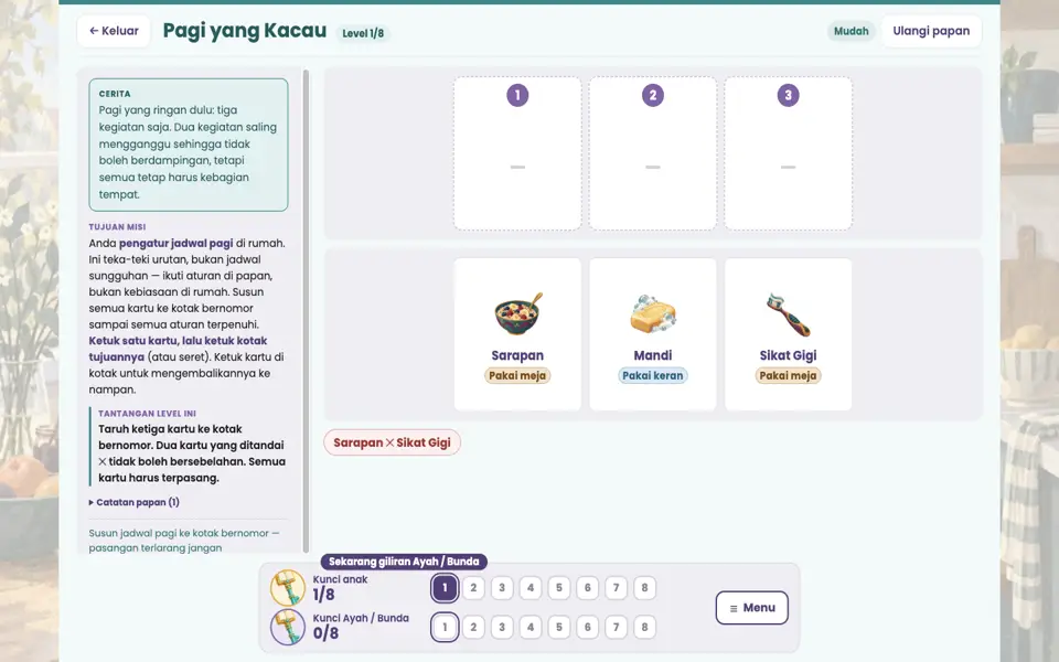Screenshot ortu level 1