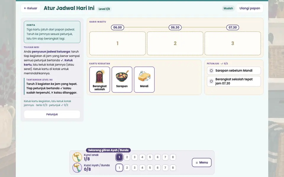 Screenshot ortu level 1
